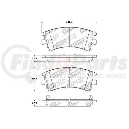 308.09570 by CENTRIC - StopTech Street Brake Pad