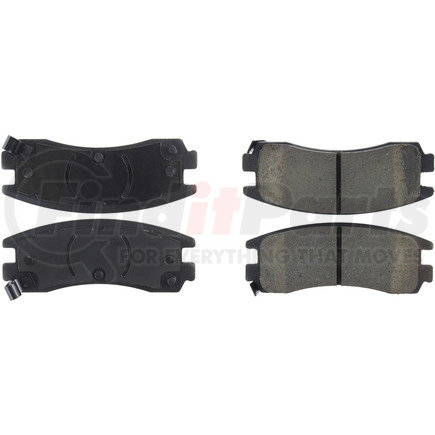 Centric 308.07140 Disc Brake Pad Set Street Brake Pads Rear with Shims and Hardware