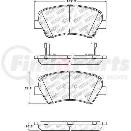 305.15431 by CENTRIC - Street Select Brake Pads with Hardware