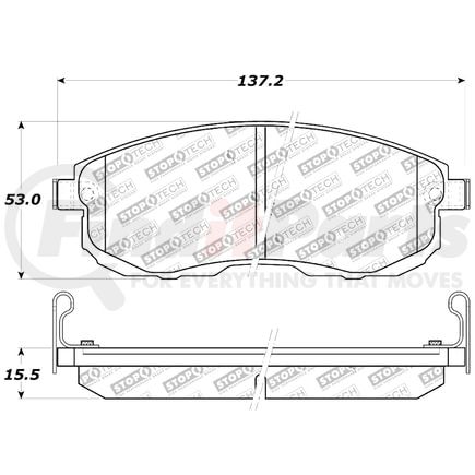 309.08151 by CENTRIC - STOPTECH PERFORMANCE PAD