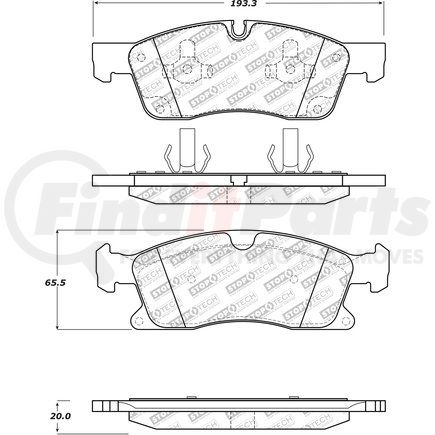 305.16290 by CENTRIC - Street Slect Brake Pads with Hardware