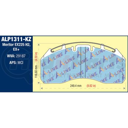 ALP1311-KZ6 by ASCENT - AIR DISC PAD 26K