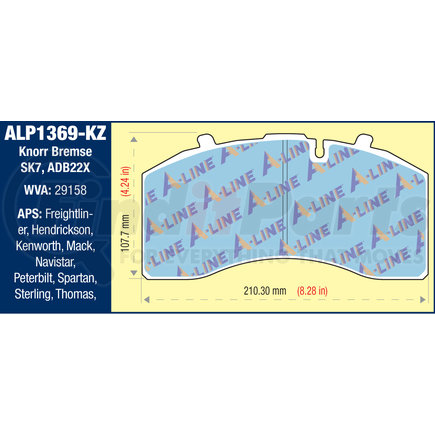 ALP1369-KZ3 by ASCENT - AIR DISC PAD 23K