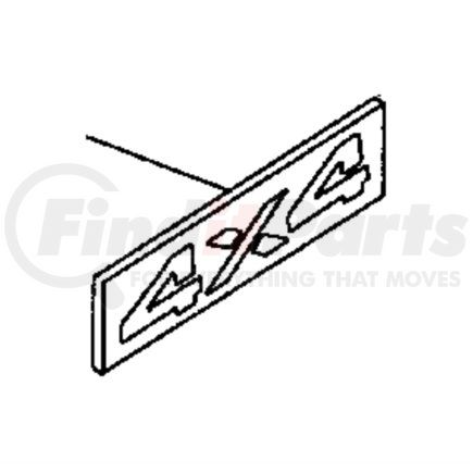 5EW63GX9 by CHRYSLER - DECAL. 4x4. Diagram 1
