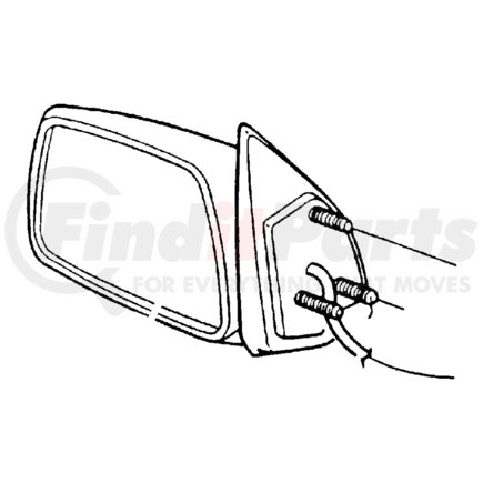 Chrysler 55154802 MIRROR. Right. Outside Rearview. Diagram 1