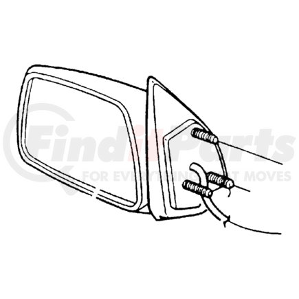 55154802 by CHRYSLER - MIRROR. Right. Outside Rearview. Diagram 1