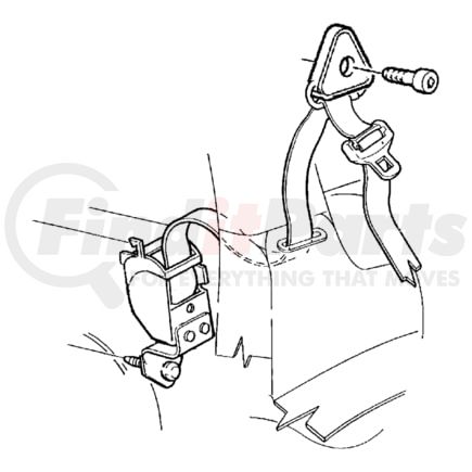 5EW68LAZAB by CHRYSLER - SEAT BELT. Right. Rear. Diagram 2