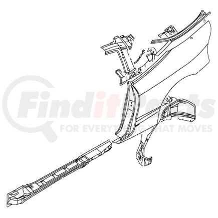 MB959319 by CHRYSLER - PANEL. Left. Quarter. Diagram 15