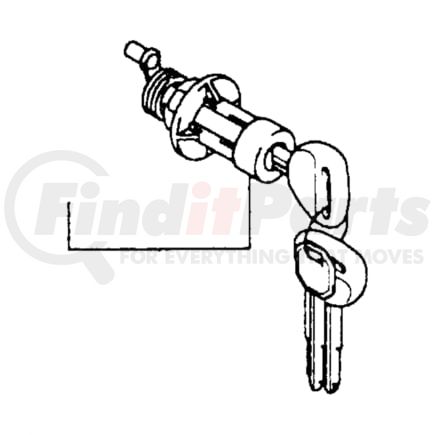 MR220230 by CHRYSLER - CYLINDER. Deck Lid Lock. Diagram 19