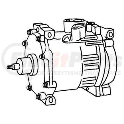 55036887AB by CHRYSLER - COMPRESSOR. Air Conditioning. Diagram 1