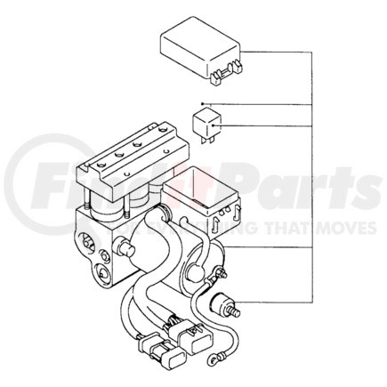 MR334857 by CHRYSLER - MODULATOR. Anti-Lock Brake System. Diagram 1