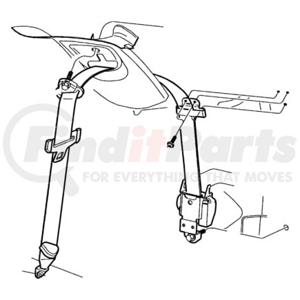 5GN891K5AD by CHRYSLER - SEAT BELT. Rear Outer. Diagram 1