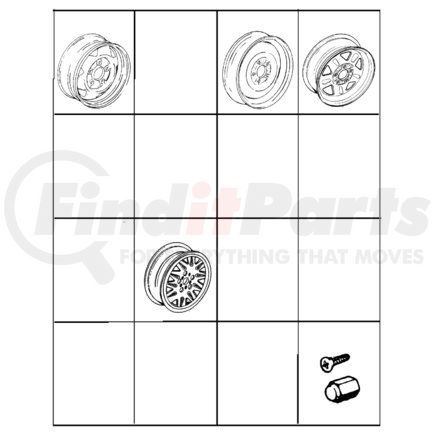 5EE80WTD by CHRYSLER - WHEEL. Aluminum. Diagram 4