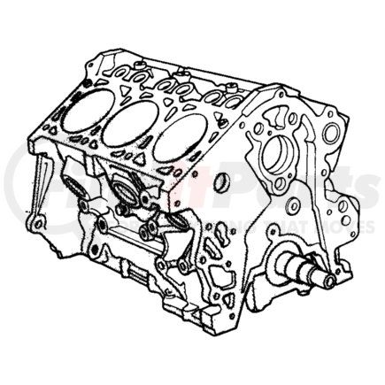 R1633433 by CHRYSLER - BLOCK. Short. Diagram