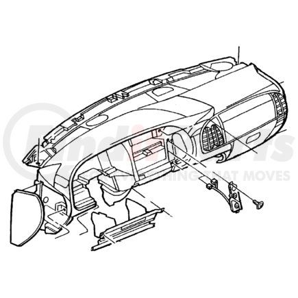 5FX64RC8AB by CHRYSLER - HVAC Vent Louver - Driver Side, fits 1998-2000 Dodge Ram Van