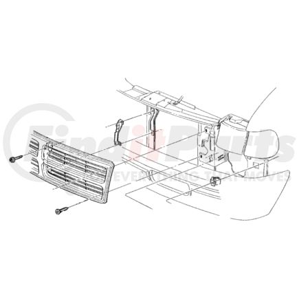 55344957 by CHRYSLER - SUPPORT. Left. Radiator Closure Panel. Diagram