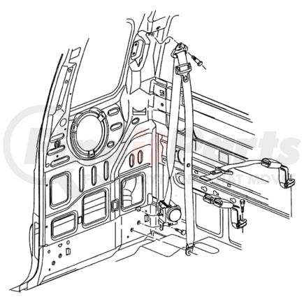 5GD02LAZAA by CHRYSLER - SEAT BELT. Right & Left. Rear. Outboard. Diagram 1