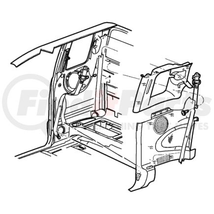 5GH45LAZAA by CHRYSLER - Interior Quarter Panel Trim Panel - Driver Side, fits 2000 Dodge Dakota