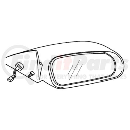 MR799038 by CHRYSLER - MIRROR. Left. Outside Rearview. Power. Diagram 7