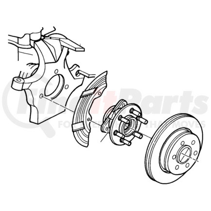 Chrysler 52068965AB HUB AND BEARING. Left. Brake. Diagram 21