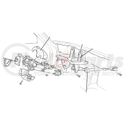 52078853 by CHRYSLER - BRACKET. Steering Column. Diagram 6