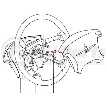 MR601450 by CHRYSLER - MODULE. Air Bag Control. Diagram 2