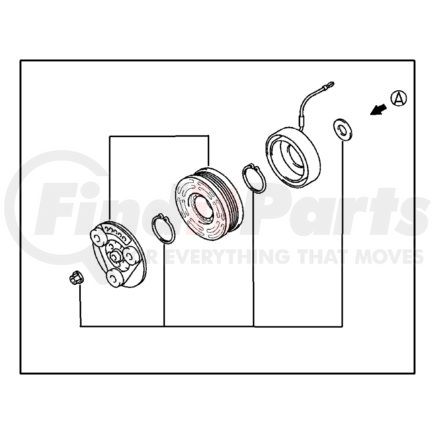 MR360178 by CHRYSLER - A/C Compressor Clutch - fits 1998-2000 Chrysler Sebring and Dodge Avenger