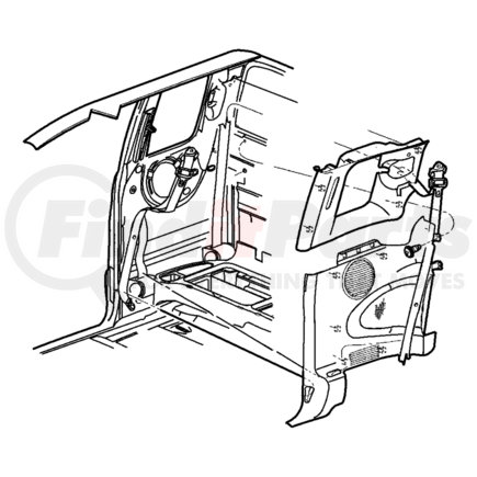 5GH47XDVAA by CHRYSLER - Interior Quarter Panel Trim Panel - Driver Side, fits 2001-2002 Dodge Dakota