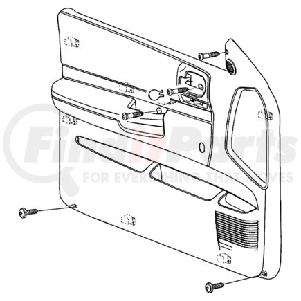 5GV49XDVAB by CHRYSLER - Door Interior Trim Panel - Driver Side, fits 2002-2004 Dodge Dakota