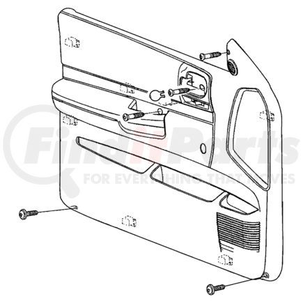 5GV31WL5AB by CHRYSLER - Door Interior Trim Panel - Front, Driver Side, Taupe, fits 2002-2004 Dodge Dakota