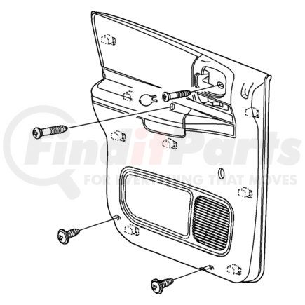 5GV39XDVAB by CHRYSLER - Door Interior Trim Panel - Rear, fits 2002-2004 Dodge Dakota