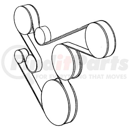 Chrysler 53010254AB BELT. Accessory Drive. Diagram 1
