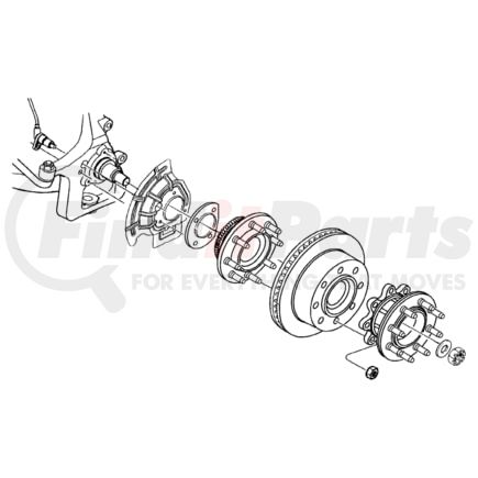 Chrysler 04746896 STUD. Hub. Diagram 5