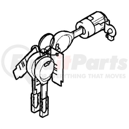 MR566192 by CHRYSLER - Liftgate Lock Cylinder - Automatic Transmission, with Keys, fits 2001 Chrysler Sebring