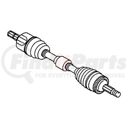 MR357809 by CHRYSLER - SHAFT. Front Axle. Diagram 1