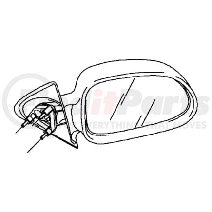 55077288AB by CHRYSLER - MIRROR. Right. Outside Rearview. Diagram 1