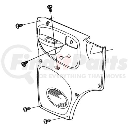 5GC551T5AF by CHRYSLER - Door Interior Trim Panel - Driver Side, fits 2001-2003 Dodge Ram Van