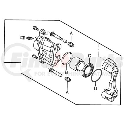 MR527671 by CHRYSLER - Disc Brake Caliper - Front, Passenger Side, fits 2001-2002 Chrysler Sebring