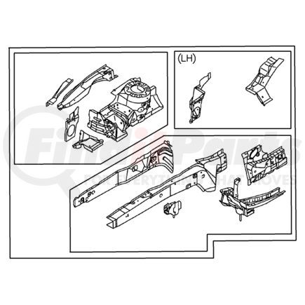 MR392164 by CHRYSLER - CROSSMEMBER. Right. Front Support. Diagram 9