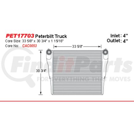 PET17703-ED by ACTIVE RADIATOR - Peterbilt Truck Charge Air Coolers