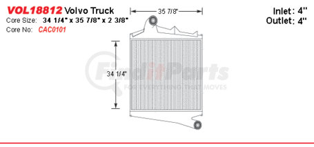 VOL18812-N by ACTIVE RADIATOR - Volvo Truck Charge Air Coolers
