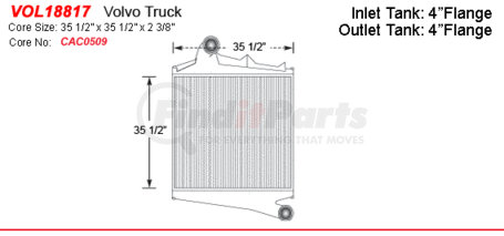 VOL18817-N by ACTIVE RADIATOR - Volvo Truck  Charge Air Coolers
