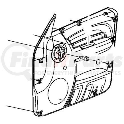 5GF00XDVAK by CHRYSLER - PANEL. Right. Front Door Trim. Diagram 1