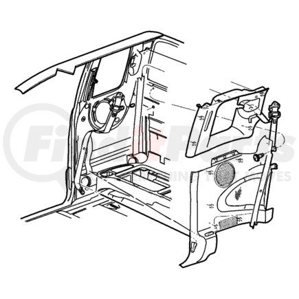 5JL07XDVAA by CHRYSLER - Interior Quarter Panel Trim Panel - Driver Side, fits 2002-2004 Dodge Dakota