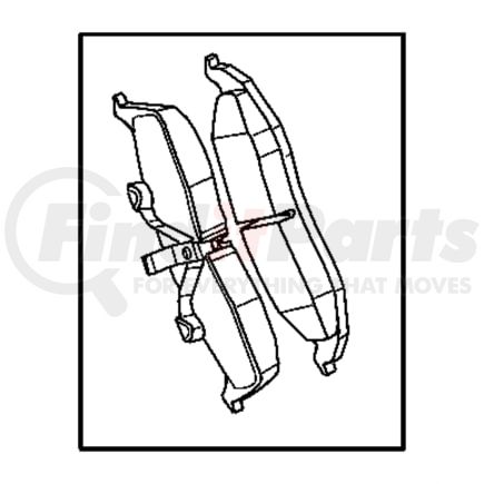 05086167AA by CHRYSLER - PAD KIT. Front Disc Brake. Diagram 15