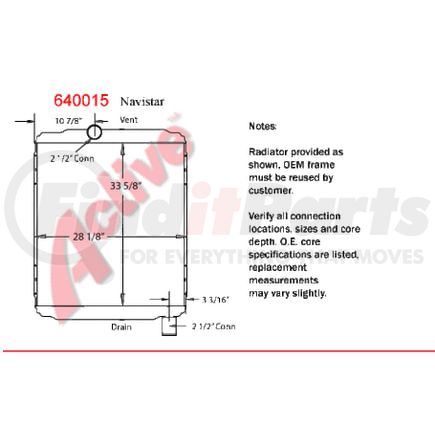 6400-15ST by ACTIVE RADIATOR - International Truck & Bus Radiators