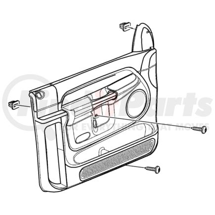 5GU73YQLAE by CHRYSLER - PANEL. Left. Front Door Trim. Diagram 1