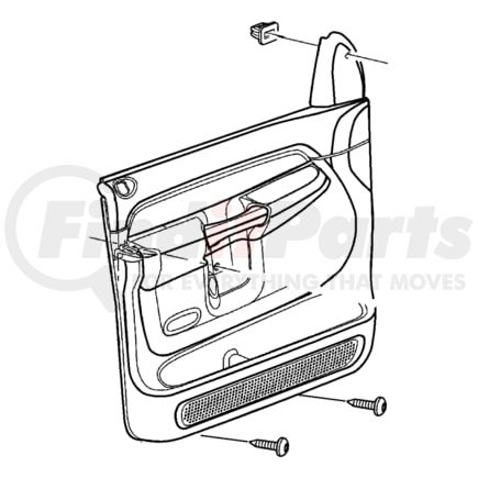 5GU75YQLAE by CHRYSLER - PANEL. Left. Front Door Trim. Diagram 2