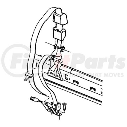 5HJ47XDVAB by CHRYSLER - Seat Belt Trim Bezel - fits 2003-2005 Dodge Ram Pickup Trucks