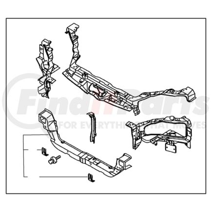 MR954226 by CHRYSLER - SUPPORT. Headlamp. Diagram 1